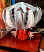 3D printed model of the Kukai Foundation and the Durandal.